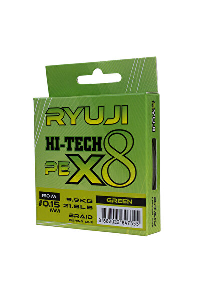 Hi-Tech X8 150m 0.08mm Green Rope Fishing Line Standard - 0.27