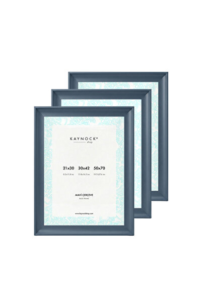 KAYNOCK Curved Smoked Blue Frame 50 X 70 - Set of 3