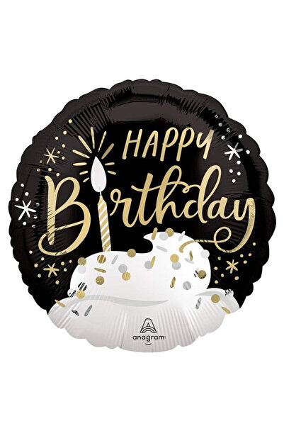 Anagram Balon foliowy Happy Birthday rotund multicolor 46cm