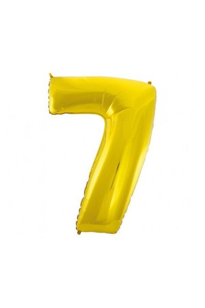 Godan Balon folie Cifra 7, din folie metalizata, 92 cm, auriu, 1 buc