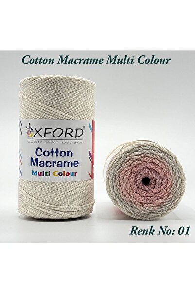 Oxford İplik Cotton Macrame Multi Colour Renk No: 01