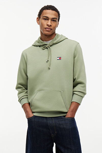 Tommy Hilfiger Tjm Regular Badge Men's Green Hoodie