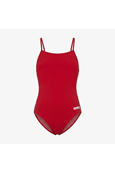 ARENA Swimsuit Lace Back Solid Kadın Kırmızı Mayo