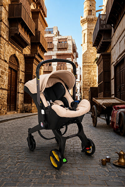 stars pearl Baby Stroller and Car Seat - 2-in-1 Innovative Travel System, Beige