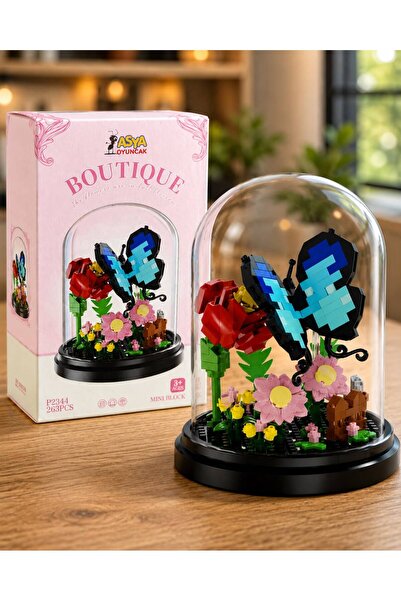 scntoys سلسلة الزهور من فانوسلو - مجموعة مكعبات بناء على شكل زهرة الفراشة (26...