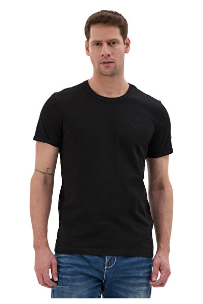 Cipo & Baxx Tricou Basic pentru bărbați, cu gât turnat, croială slim CT854