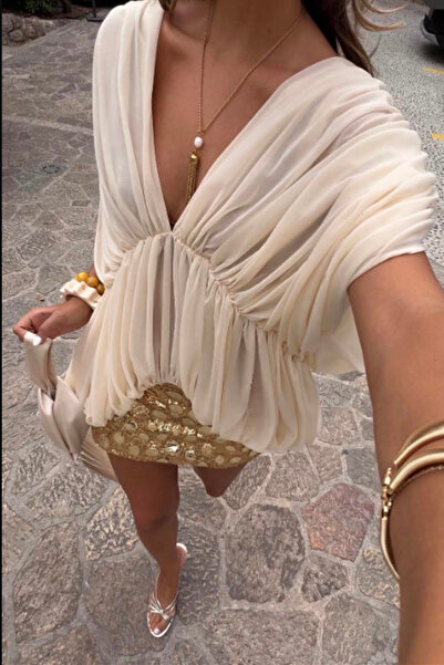 Seda Yalçın Atelier Drapeli Vizon Pinterest Şifon Bluz