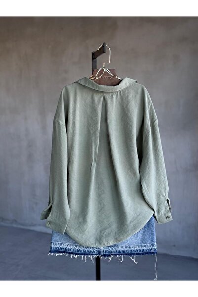 By Pakize Premium Düşük Omuzlu Oversize Gömlek