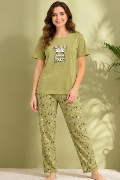 ETEN Girls Printed Pyjama Set Short Sleeve