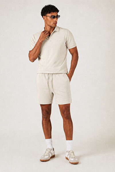 COOL TARZ Men's 100% Cotton Polo Collar T-Shirt and Shorts Set – Slim Fit Sum...