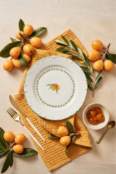 Tulu Porselen ZESTA 6 PARÇA 19 CM PORSELEN PASTA TABAĞI