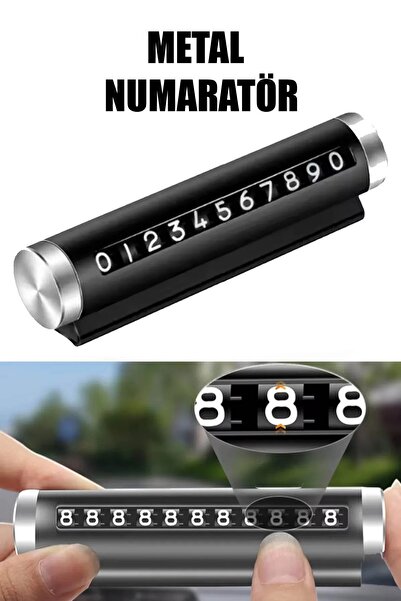 WANNA PROTECT Metal In-Car Temporary Parking Phone Number Display, Hidden Pho...