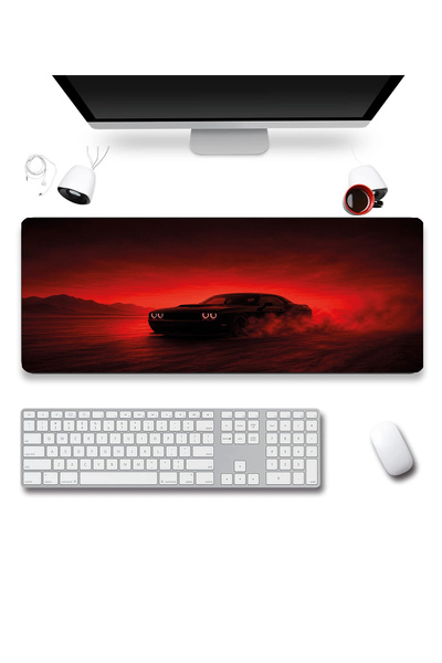 SonicTouch Keyboard Mousepad 32X70Cm Red Drift Seamless Smooth Liquid-Proof N...