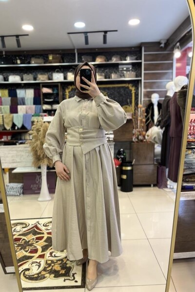 HÜMEYRA BUTİK Thick Belted Dress