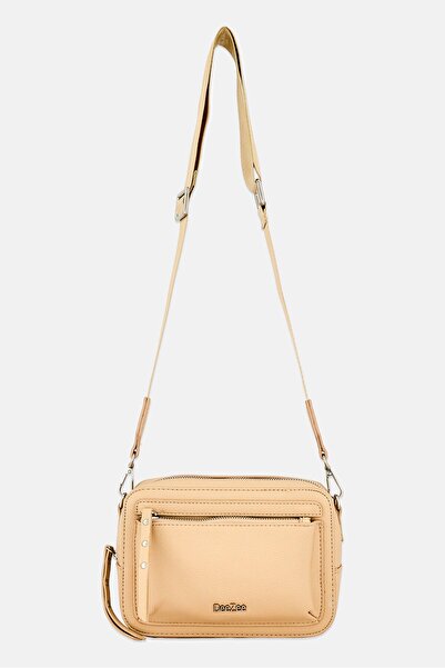 DeeZee Women Brand Logo Cross Body Bag, Beige