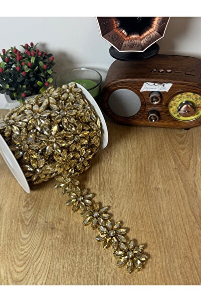jasmina store شريط زهور من الكريستال اللاصق (1 متر)