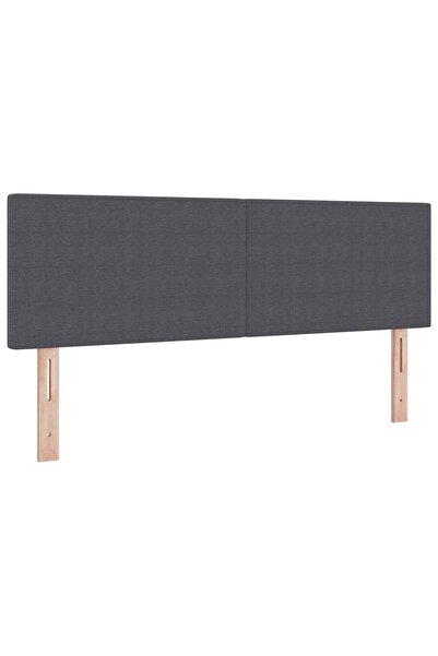 vidaxl Tăblie LED cu benzi LED Gri închis 160 cm Țesătură din corduroy