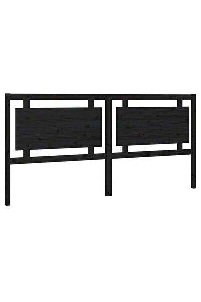vidaxl Tăblie de pat, negru, 205,5x4x100 cm, lemn masiv de pin