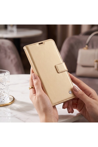 Hatreds Redmi 15 Uyumlu Cüzdanlı Kapaklı Telefon Kılıfı Kart Bölmeli Stand Öz...