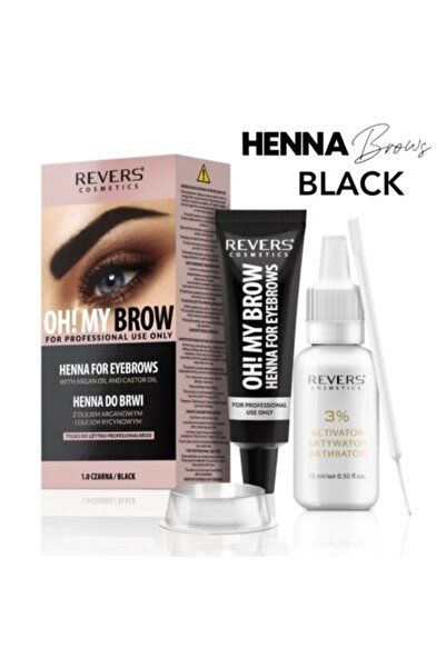 Revers Vopsea de sprancene Henna Oh! My Brows, Revers, Negru, 1.0, 30ml