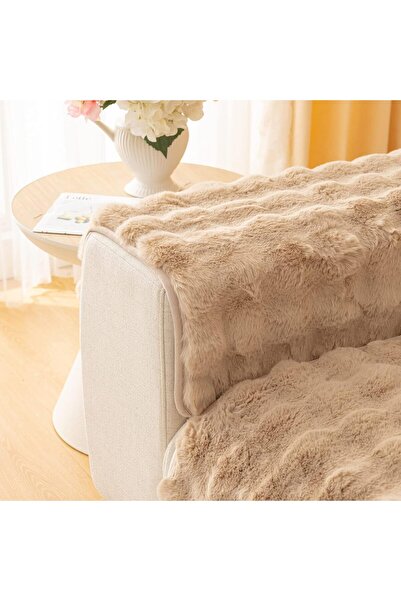 Arabest Sofa Arm Cover,Thick Plush Faux Rabbit Fur Sofa Slipcovers,1-Piece No...