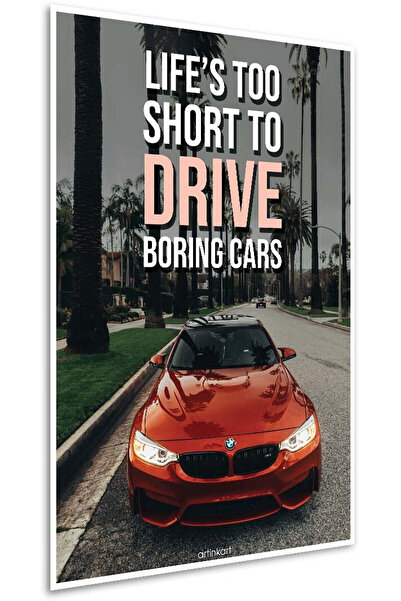 ALAYRA International Motivational Drive Car Poster 40x60 cm With Outer Frame