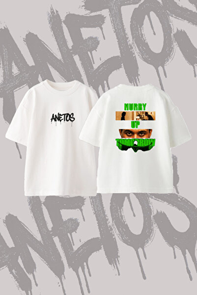 Anetos The Weeknd After Hours_1 Μπλουζάκι με σχέδιο στην πλάτη, βαμβακερό, λε...