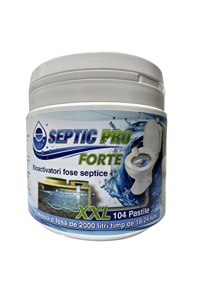 SepticPro Pastile fosă septică Forte XXL, 104 pastile, bioactivatori cu bacte...