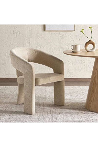 PAN HOME CASTOR DINING CHAIR BEIGE