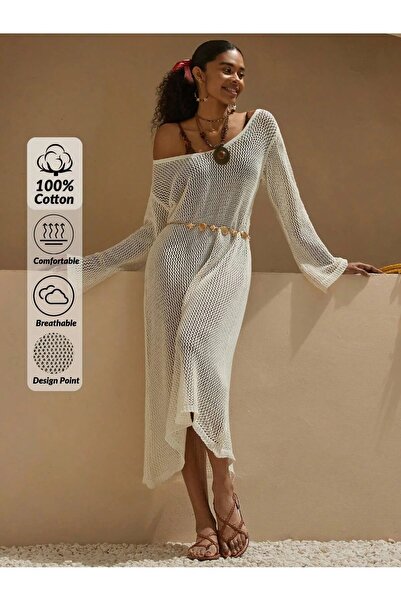 EFENDİX Cotton Openwork Beach Dress