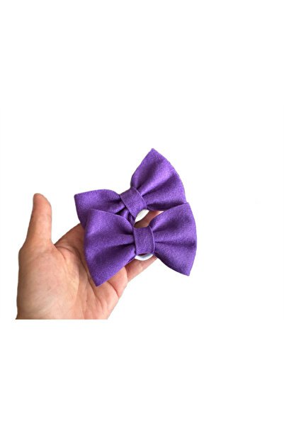feltland Fundite de par din fetru pentru fetite FELTLAND, set 2 buc, 9*6cm, mov