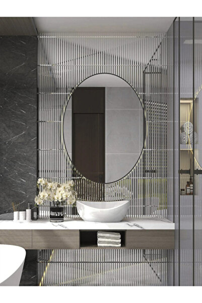 MallDeco Oglinda design argintiu 300x300mm