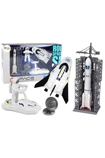 LEAN Set navă spațială cu astronaut, 34 x 21 x 8 cm, alb, 16576