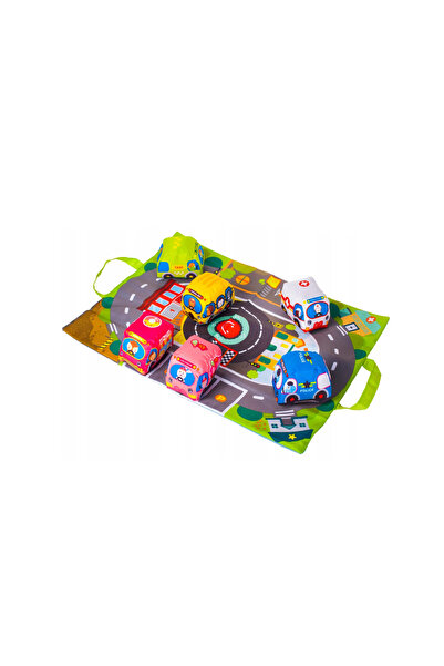 MalPlay Set covoraș interactiv cu mașinuțe de jucărie, 7 elemente, 108625
