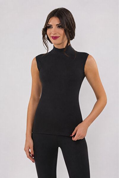 Altınay 5 Pieces Women's Turtleneck Sleeveless Undershirt 92% Cotton 8% Lycra