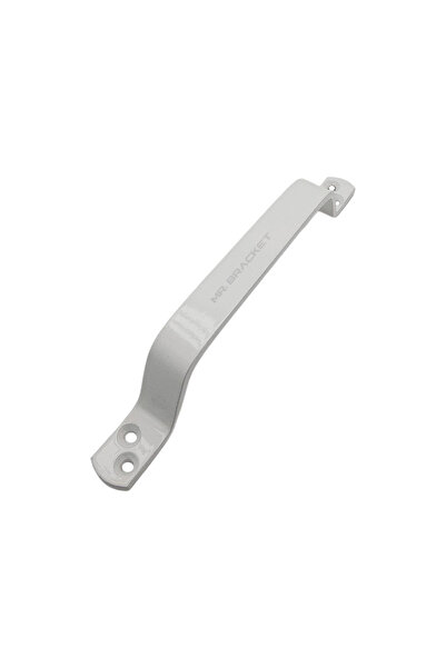 MR.BRACKET Beyaz Çelik Dış Mekan Vidalı Tutma Kulpu 21.5 cm - Dayanıklı Site Bina Bahçe Kapısı Metal Kapı Kolu