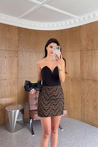 HAZELANNA Lace Look Skirt