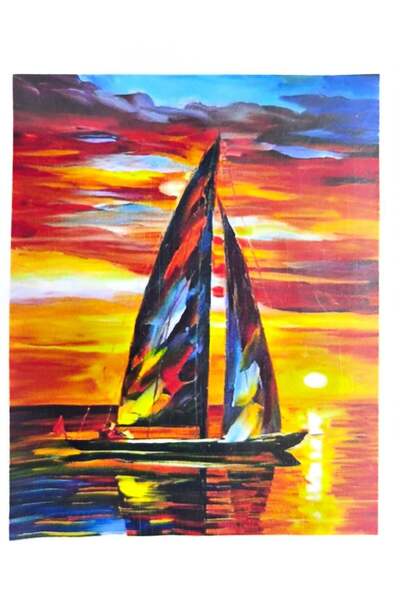 LİVA CRAFT Art & Craft Diamond Mosaic Painting, 30X40 Sailing Bead Gluing Kit