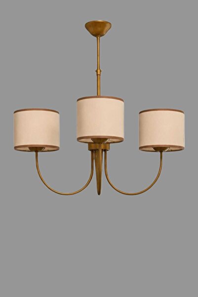 BSA LIGHTING ENDA 3'LÜ ESKİTME MODERN AVİZE ( KREM SİLİNDİR ABAJUR)