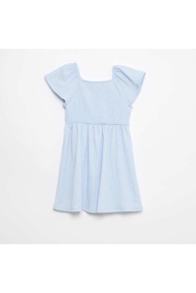 KIABI Textured knit dress BLUE