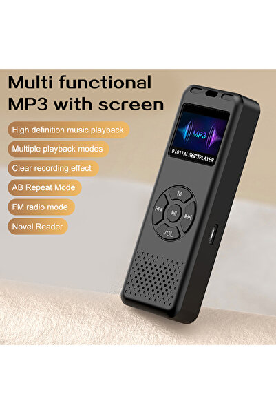 Choice Black 2025 New Digital Audio Voice Recorder LED Color Screen A-B Repea...