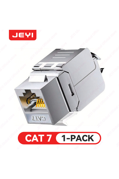 Choice4 JEYI Cat 7-1pc JEYI RJ45 Cat7 CAT6A Keystone Jack Module Toolless STP...