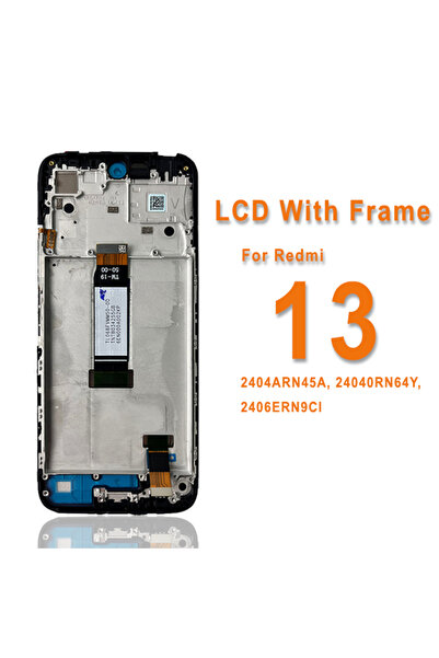 Choice شاشة LCD سوداء مع إطار 6.79 بوصة لهاتف Redmi 13، شاشة لمس مع محول رقمي...