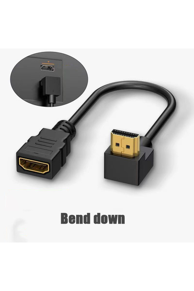 Choice4 0.5M M F down bend HDMI Extension Cable HDMI-compatible Extender Cabl...