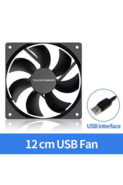 Choice3 NO RGB black 12cm USB Fan Teucer USB Cooling Fan 8/12/14cm 5V Exhaust...