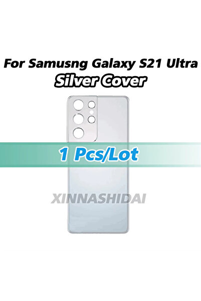 Choice3 1pcs Silver cover NEW For S21Ultra SM-G998B SM-G998U Battery Back Cov...