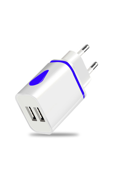 Choice Blue EU Dual Port USB Wall Charger 5V 2A Travel Power Adapter EU US Pl...