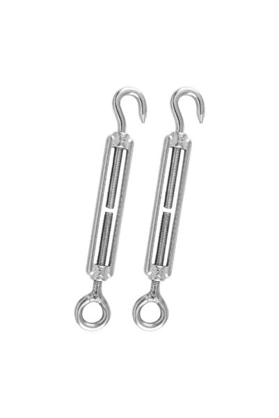 Duravel 2Pcs M8 Hook & Eye Turnbuckle Wire Rope Tension 304 Stainless Steel H...