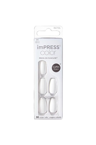 Kiss Impress Color Nails Medium Coffin- Frosting Imc501C