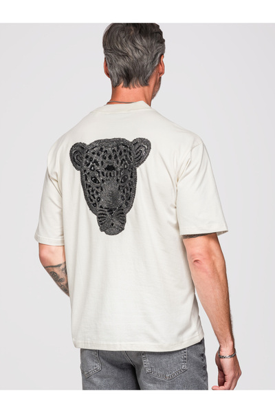 OMBRE Ανδρικό T-shirt, Χαλαρή εφαρμογή, Στρογγυλή λαιμόκοψη OM-TSCT-0279